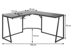 Eck-Schreibtisch K66 Braun - Holzwerkstoff - Metall - Holzart/Dekor - 140 x 76 x 140 cm