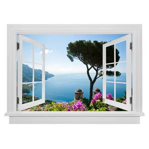 Fenster Ausblick vom Garten aufs Meer 160 x 120 cm