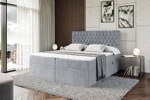 Boxspringbett DAISY Grau - Breite: 180 cm - H4