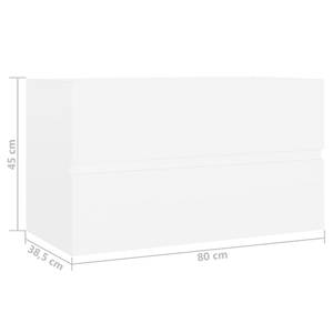 Meuble lavabo avec bassin 3007833-3 Blanc - Largeur : 80 cm