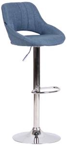 Tabouret de bar Milet Bleu - Argenté