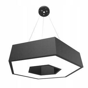 HEX Office Pendelleuchte, Büroleuchte Schwarz - Metall - 40 x 140 x 35 cm