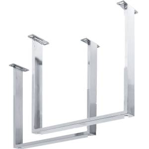 Gestell Tavola Chrom Silber - Metall - 70 x 71 x 8 cm