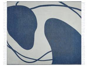 Kuscheldecke HAPREK Blau - Weiß - Textil - 130 x 1 x 170 cm