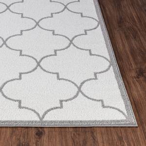 Tapis MOAB Gris - Blanc - Matière plastique - Textile - 160 x 1 x 220 cm