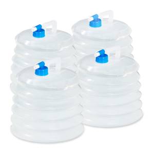 Wasserkanister faltbar 4er Set oval 27 x 9 x 24 cm