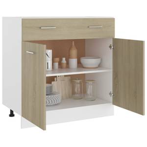 Schubunterschrank 3016496-4 Braun - Eiche Sonoma Dekor - Breite: 80 cm