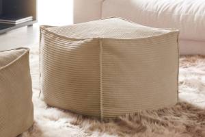 Hocker ALEA Cord Taupe