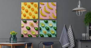 Set De Tableaux FRUIT Nature Effet 3D 80 x 80 x 80 cm