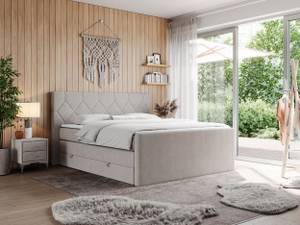 Boxspringbett KING EIGAR Breite: 160 cm - H3 - Textil