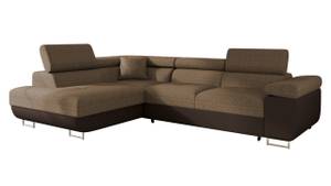 Ecksofa Torezio Braun - Ecke davorstehend links