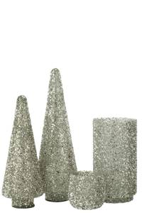 Weihnachtsbaum BGWS Braun - Grau - Silber - Glas - 14 x 39 x 14 cm