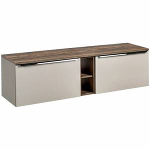 Waschtischunterschrank in Taupe 180cm Braun - Holzwerkstoff - 181 x 49 x 46 cm