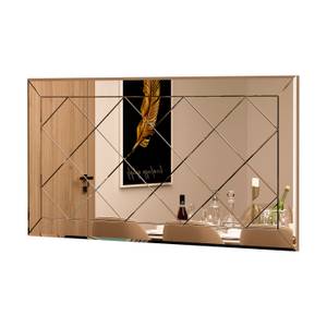 Spiegel Pauli Bronze Braun - Pink - Holzwerkstoff - Glas - 120 x 60 x 2 cm