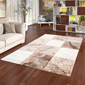 Designer Teppich Maui Karo Barock Beige - Braun - 120 x 170 cm