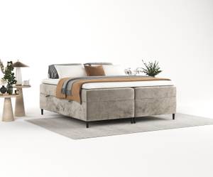 Premium Boxspringbett Theo Beige - Breite: 182 cm