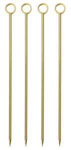 Cocktailspieß BAR 4er Set Gold - Naturfaser - 2 x 2 x 10 cm