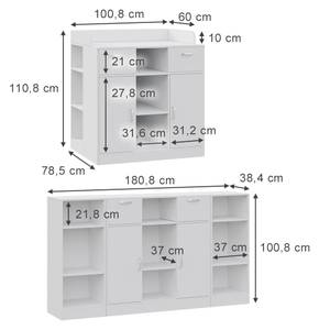 Wickelkommode Lotte 41480 Weiß - Holzwerkstoff - 101 x 111 x 78 cm