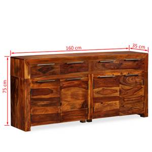 Buffet Marron - Métal - Bois/Imitation - 160 x 75 x 160 cm