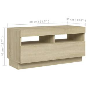 Meuble tv 3009233 Imitation chêne truffier de sonoma - Largeur : 80 cm