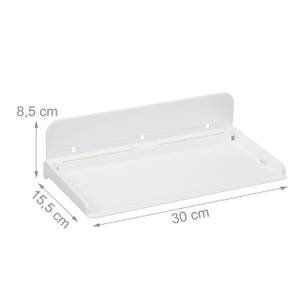 Tablette de lit en plastique Blanc - Matière plastique - 30 x 9 x 16 cm