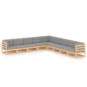 Gartenmöbel-Set (9-teilig) 3009841-2 Braun - Massivholz - Holzart/Dekor - 70 x 67 x 70 cm