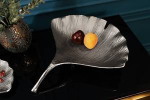 Schale GINKGO Silber - 42 x 9 x 38 cm