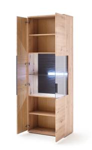 Wohnwand Claas 21 (3-teilig) mit LED Braun - Holzwerkstoff - Kunststoff - 290 x 198 x 50 cm