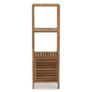 Étagère Pasay en bois de noyer 1 porte Marron - Bois massif - 123 x 123 x 35 cm