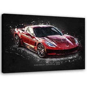 Leinwandbild Ferrari Rot Auto 120 x 80 cm