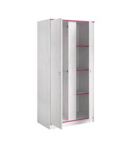 Kleiderschrank Smoozy Weiß - Holzwerkstoff - 51 x 182 x 91 cm