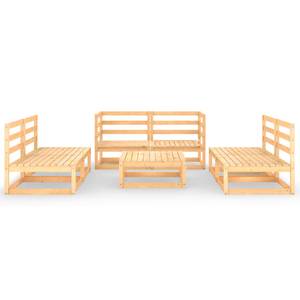 Garten-Lounge-Set (7-teilig) 3009898-1 Braun - Holz