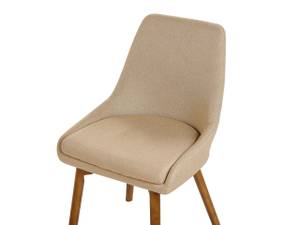 Chaise de salle à manger MELFORT Beige - Chêne foncé