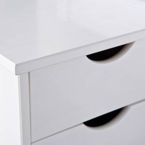 Lit Timm Blanc - Bois massif - 209 x 48 x 96 cm