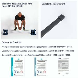 Nano Glasduschwand mit Stabilisator Breite: 108 cm