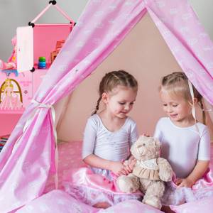 Steckregal Kinderzimmer als Schloss Schwarz - Pink - Metall - Kunststoff - 110 x 128 x 37 cm