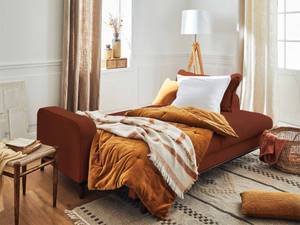3-Sitzer Sofa BILLIE Orange - Textil - 220 x 86 x 87 cm