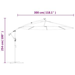 Parasol en porte-à-faux 3007815 Blanc crème