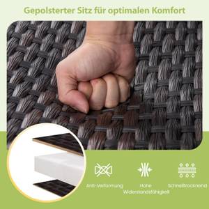 Gartenbank ZB33614NZDE Braun - Polyrattan - 80 x 94 x 120 cm