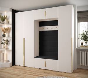 Garderobe Inova 1 Z8 Schwarz - Gold - Weiß - Gold