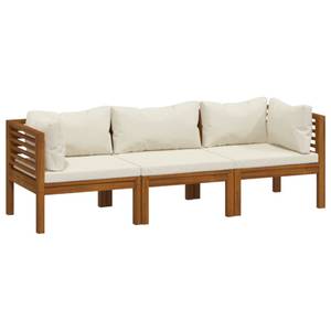 Garten-Lounge-Set (3-teilig) 3011497-2 Weiß - Massivholz - Holzart/Dekor - 69 x 63 x 69 cm