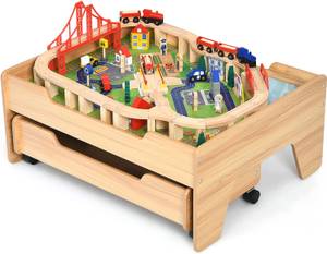 Hölzerne Kindereisenbahn Braun - Massivholz - 63 x 33 x 78 cm