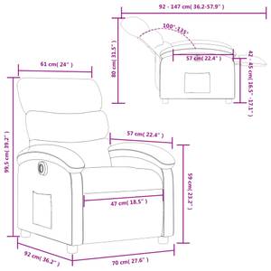 Fauteuil inclinable électrique 3032262-4 Marron