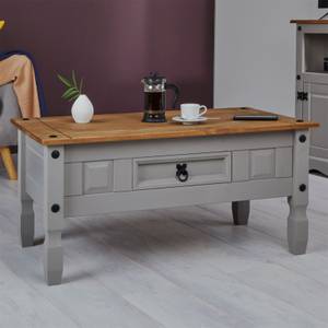 Table basse RAMON Gris - Bois massif - 95 x 45 x 50 cm