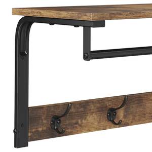 Wandgaderobe Fyrk 70cm Schwarz - Braun - Holzwerkstoff - 70 x 30 x 30 cm