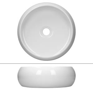 Vasque ronde 350x350x120mm blanc Blanc - Céramique