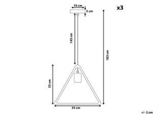 Lampe suspension JURUENA Nb d'ampoules : 3