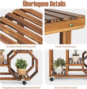 Pflanzenregal Blumenregal Braun - Holzwerkstoff - 29 x 103 x 85 cm