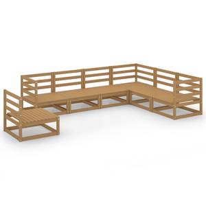 Garten-Lounge-Set (7-teilig) 3009825-1 Braun - Massivholz - Holzart/Dekor - 70 x 67 x 70 cm