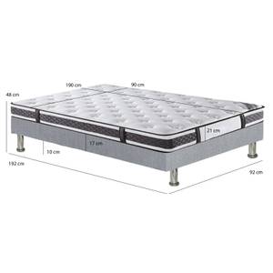 Pack lit sommier + matelas - REMIMOS Gris